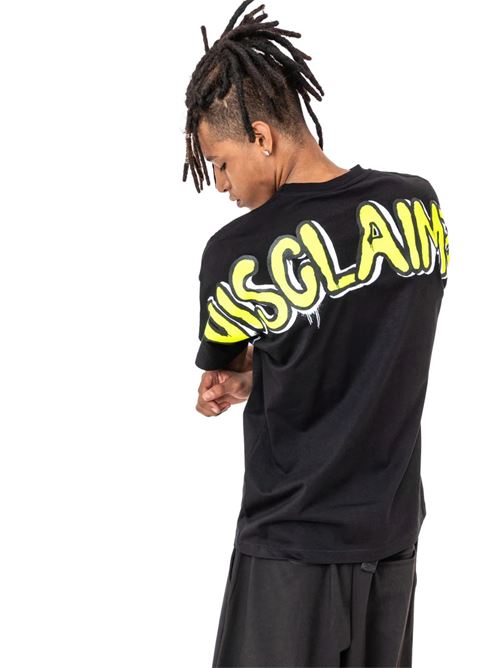 t-shirt DISCLAIMER | 23EDS53403NERO/GIALLO FLUO